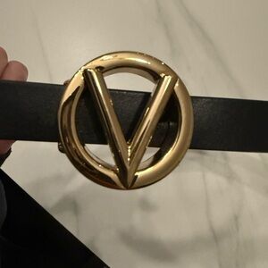 Mario Valentino Gold and Black Belt